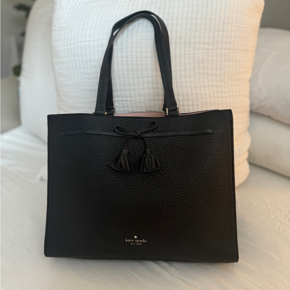 Kate Spade Black Leather Hayes Street Tote